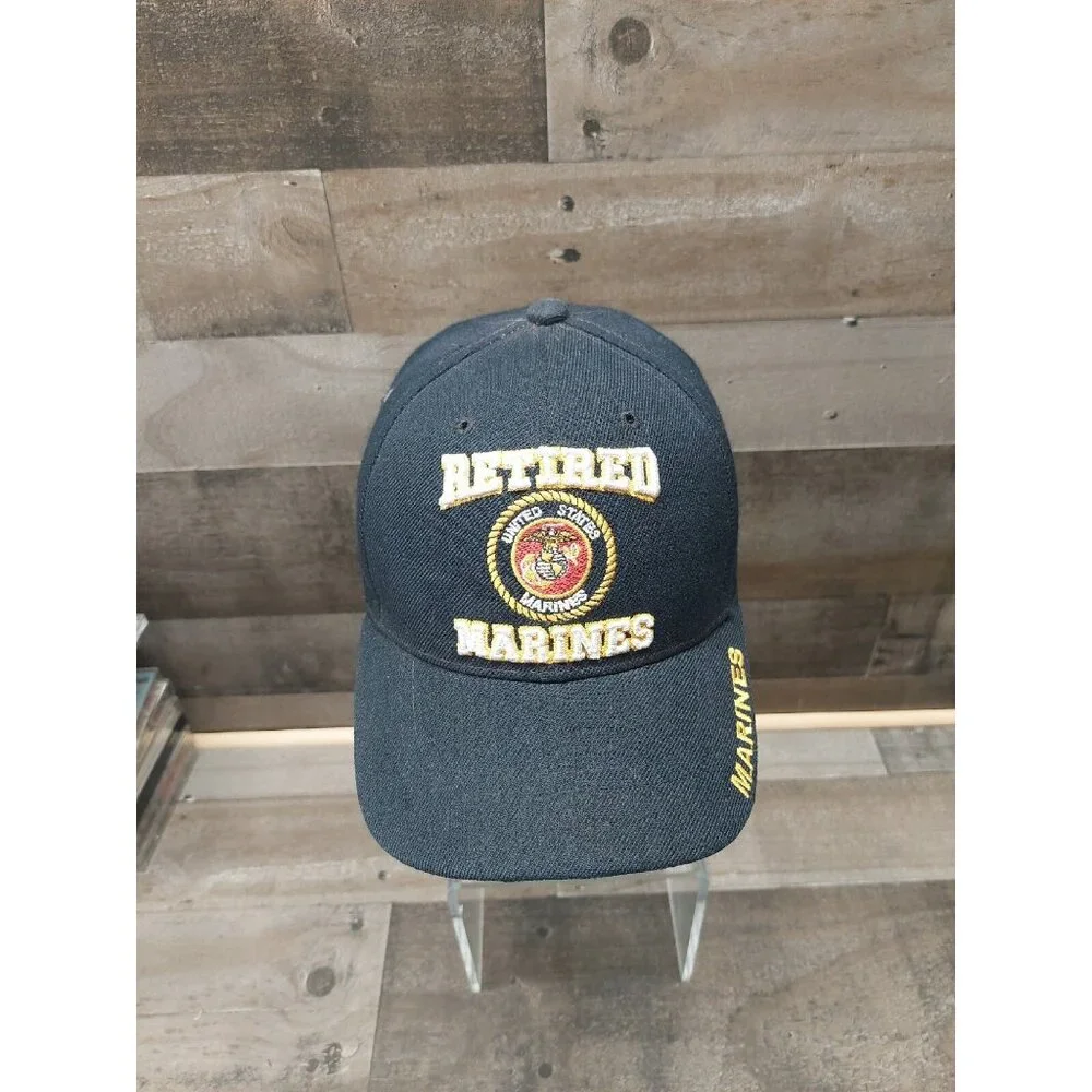 United States Marines Retired Marines Hook n Loop Hat - Picture 1 of 6